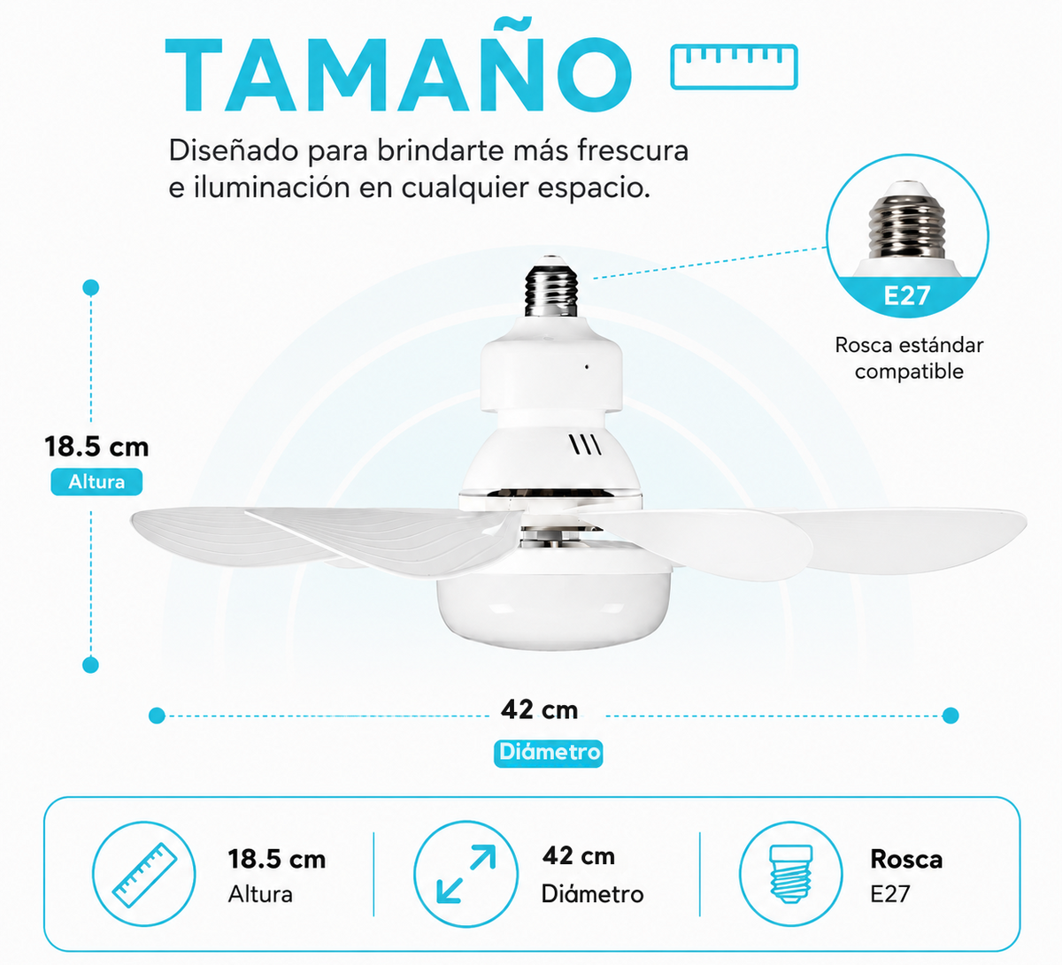 Ventilador LED Olvídate del calor este verano