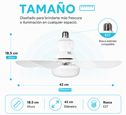 Ventilador LED Olvídate del calor este verano
