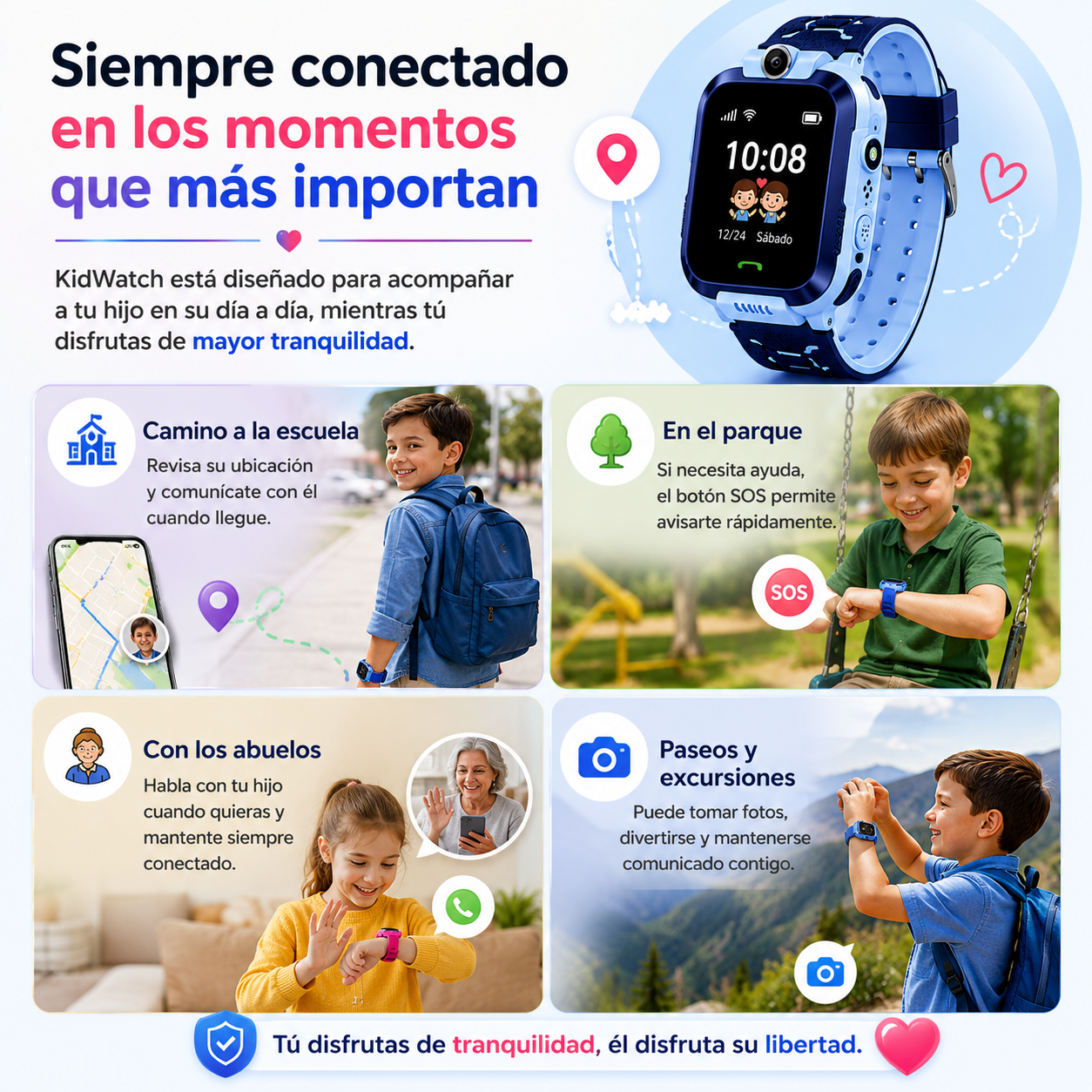 KIDWATCH Más tranquilidad para ti Más diversión para ellos