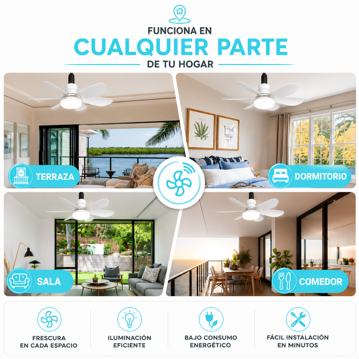 Ventilador LED Olvídate del calor este verano