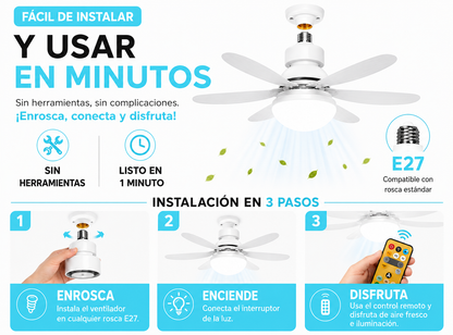 Ventilador LED Olvídate del calor este verano