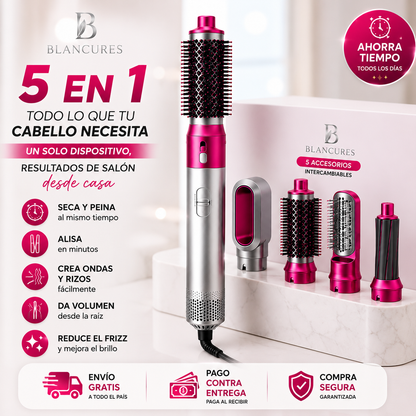 Cepillo 5 en 1 Todo lo que tu cabello necesita