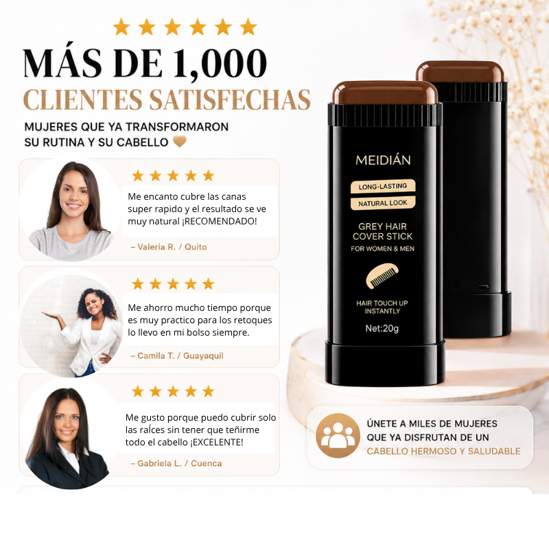 Barra Cubre canas en segundos y luce un cabello renovado al instante